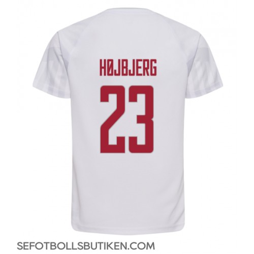 Danmark Pierre-Emile Hojbjerg #23 Replika Borta matchkläder VM 2022 Korta ärmar